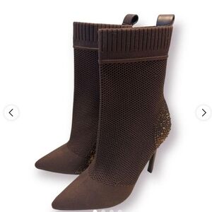 Steve Madden Brown Heeled Boots Brand New Size 10